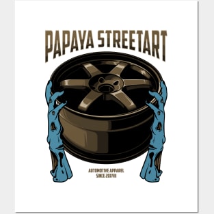 TE37 (TOURING EVOLUTION 37) - PAPAYA STREETART Posters and Art